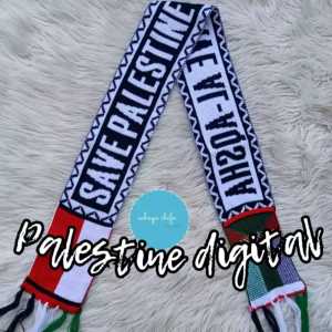 Syal Rajut Palestina / Syal Rajut komputer / Syal Palestine / Bandana Palestina
