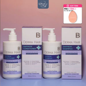 [TẶNG CỐC-CHÍNH HÃNG] Bộ Dầu Gội Xả Cao Cấp DERMA HAIR - SAFFRON SHAMPOO [CHÍNH HÃNG].