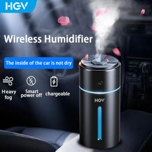 HGV (Ready Stock) Portable Aroma Diffuser Aromatherapy Wireless Car Diffuser Air Humidifier With Eessential Oil 260ML Rechargeable for Car Office Home Bedroom
