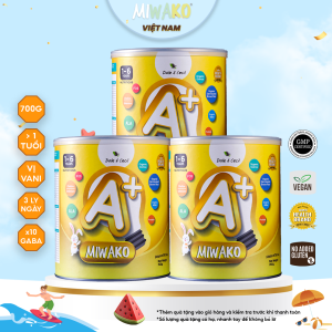 Combo 3 Hộp Sữa Công Thức Hạt Thực Vật Hữu Cơ Miwako A+ 700g Vị Vani Bổ Sung Dinh Dưỡng Toàn Diện Cho Bé - Miwako Mall