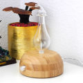 EARTH Home Nebulizing Diffuser/ Nebulizer for Pure Essential Oils, Handmade Glass, Bamboo Base with lighting. 