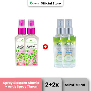 Soffell Mint Geranium Alamia Spray 2x55 ml & Antis Spray Timun 2x55Ml
