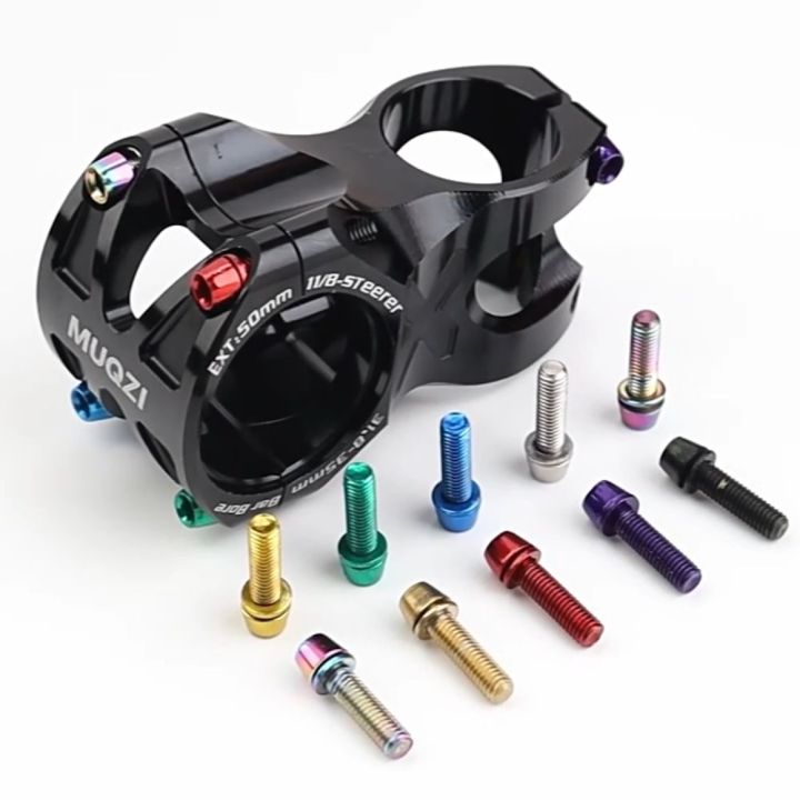 xe Đạp Đường trường 700c java veloce 16s... MAGIC 6pcs/set Thép không gỉ Vít tay lái xe đạp M5 17mm Mạ titan Bu ...