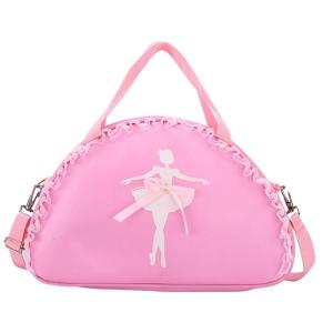 Cute Ruffle Lace Ballet Dance Bag Gym Travel Crossbody Duffle Bag for Girls Tutu Dress Princess Waterproof Handbag