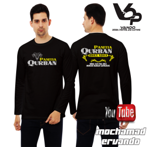 Baju Kaos Panitia Qurban Idul adha Lengan Panjang Hitam Cotton Combed 30s 3