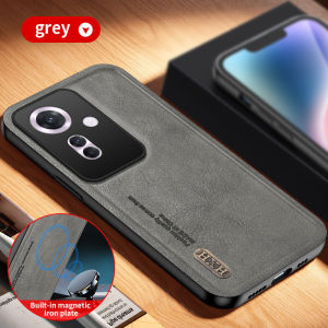 Casing For OPPO Reno11 10 11F Reno 11 10 Pro 11Pro 11 F Reno11F 5G 2024 Phone Case Magnetic Vintage Leather Matte Soft Full Lens Protect Retro Back Cover