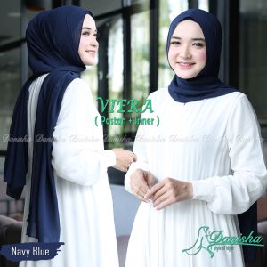 Danisha Viera Pashmina Terbaru Murah Kekinian Bahan Ceruty NO pad Motif Polos