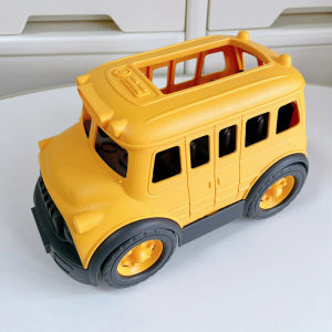 Big Yellow School Bus Toy for Toddlers Push and Go Toy Car for Kids Durable Plastic Material Plastic Vehicle Truck for Kids Boys Girls Imaginary Play Birthday Gift