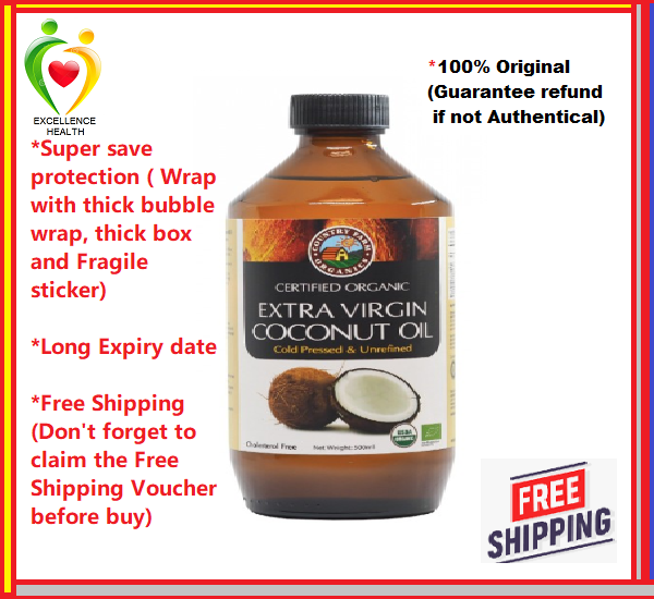 Special 100 Pure Organic Extra Virgin Coconut Oil 500ml Country Farm