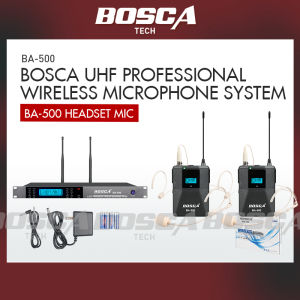 BOSCA UHF Professional Wireless Microphone System BA-500 Headset Microphone Handheld Microphone  Stage Home use singing Christmas party Club bar meeting restaurant KTV Karaoke Festival gift entertainment equipment