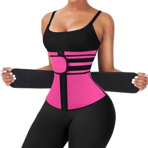 SHYLIE Waist Trainer Body Shaper Slimming Sweat Belt Waist Trimmer for Women Belly Weight Loss Slimming Belt Tummy Trimmer with Adjustable Strap Workout Fitness Girdle for Slimming Tummy