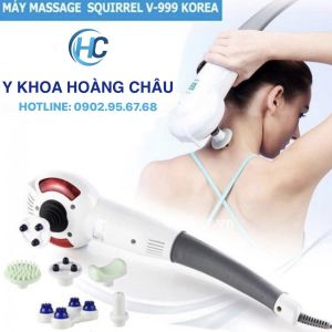 [CHÍNH HÃNG] Máy massage cầm tay 7 đầu Squirrel V-999 Wellbutech-Hàn Quốc (bảo hành 1 năm) (mát xa)