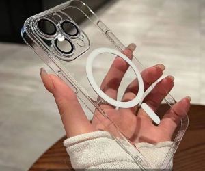 compatible for iphone 15 PRO MAX 15 PLUS 14 13 12 11 Transparent SHOCKPROOF CLEAR ACRYLIC PHONE CASING COVER CASE Magnetic WIRELESS
