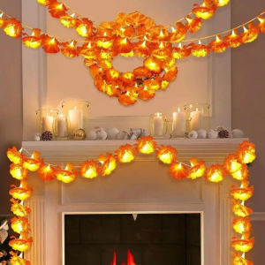 LYFS 10.2FT Deepavali Marigold String Light 30LED Diwali Decoration Lights Festival Battery Power Decorative String Lights