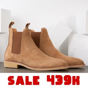 Giày da nam Chelsea Boots Da Bò Lộn Cao Cấp Đế Cao Su Êm Cực Bền Made in VIETNAM - BẢO HÀNH 12 THÁNG