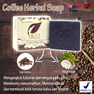 SR12 Coffee Herbal Soap 60gr: Sabun Kopi Memudarkan Flek Hitam & Bekas Jerawat