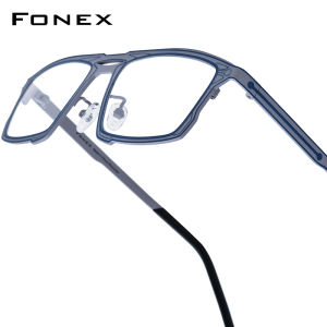 FONEX Titan nguyên chất Gọng kính nam 2025 thời trang mới thiết kế thương hiệu cổ điển Kính mắt dáng vuông nữ hoài cổ Chất lượng cao Nhật Bản kính mắt cho mắt 85925