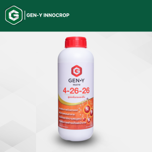 ปุ๋ยน้ำเจนวาย 4-26-26 1L. (สูตรเพิ่มกรดอะมิโน) รูปแบบน้ำใส เพิ่มการสะสมอาหารเพื่อการออกดอก เปิดตาดอก ดอกสมบูรณ์ ติดผลดก