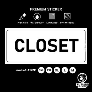 Kitchen. Dapur. Premium Sticker Sign Notice Signage Big Small Label.