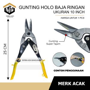 GUNTING HOLO SENG PLAT BAJA RINGAN KAWAT RAM SIZE 9 10 INCH KUALITAS TEBAL KUAT / TANG POTONG TERMURAH CHROME VANADIUM STEEL