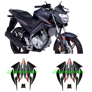 Stiker Sticker Striping Les Lis Bodi Yamaha Vixion NVL Tahun 2014 Warna Hitam