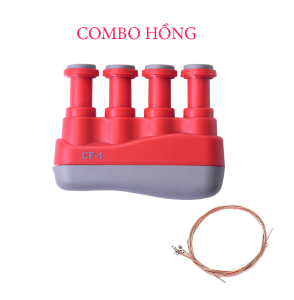 Combo Dụng cụ luyện ngón tay hỗ trợ tập đàn guitar ukulele piano chất lượng và bộ 6 dây đàn guitar Acoustic