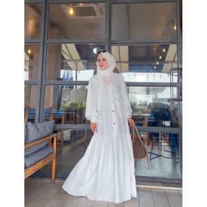 arafa dress gamis polos toyobo gamis kancing rempel terbaru