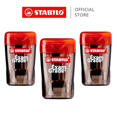 STABILO Exam Grade Pot Sharpener - Pack of 3 / Box of 48