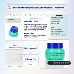 EMINA Bright Glow Water Gel Moisturizer - Pencerah & Penutup Flek 30g | Paket Tunggal