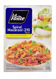 Bahan Makanan Pasta Mentah La Fonte 450 Gr Spaghetti-10 Fettucine-31 Fusilli-202 Cocciolini-207 Chifferi Rigati-206 225 Gr Macaroni-201 Spiral Makaroni-210 Elbow Macaroni-206 Pronto Macaroni Cheese Spaghetti Chicken Bolognese Sauce Beef Bologne