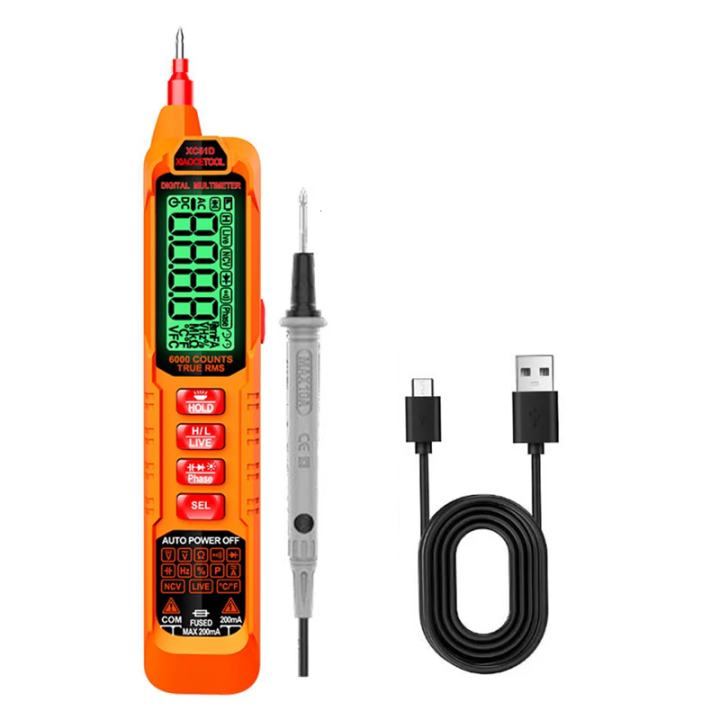 Pinetools Multimeter MultiFunction Electricians Testing Pen Compactly Digital Meter Digital ...
