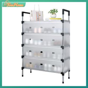 【Fast Delivery】Simple and Elegant Shoe Rack with Metal Frame Multi-Layer Shoe Storage for Living Room and Entryway【Arrive 1-3 Days】