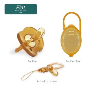 Phanqy 3in1 Portable Baby Pacifier Super Soft Imitation Breast Milk Silicone Coaxing Baby Artifact Anti-lost Chain 0-6 Months