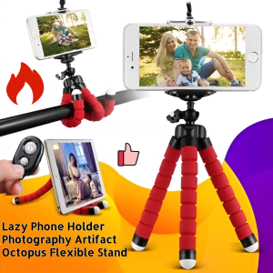 tripod portable maramihang mga anggulo multifunctional na may hawak ng mobile phone matatanggal