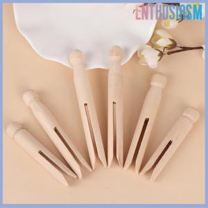 【Enthusiasm】🌟🌟【Hot Sale】🎈 5 cái chốt gác bằng gỗ chốt kẹp quần áo bằng gỗ kiểu Dolly truyền thống