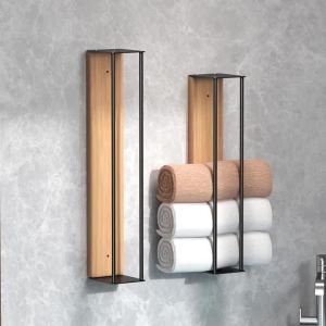 Sacesr Metallic Storage Shelves Racks Bathroom Rack Bath Towel Holder Bath Accessories Shelves on Wall Bathroom Storage Home Decoration 4P6B8