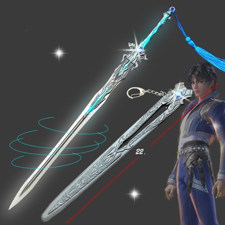 Mô hình trưng bày kiếm đấu la Trần Tâm Đấu La Đại Lục 2 mầu xanh vàng ...