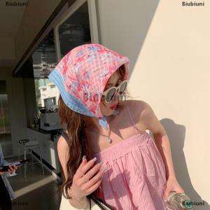 [COD] Biubiuni 55Cm Thời Trang Ngọt Ngào Hoa In Nhỏ Vuông Khăn Cho Phụ Nữ Cô Gái Dễ Thương Mềm Hoa Khăn Hairband Headband Hàn Quốc Tóc Khăn Quàng Cổ