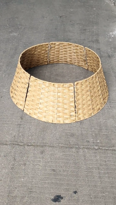 Wicker Christmas Tree Skirt Delicate Wicker Tree Skirt Use Friendly Elegant Christmas Stand Cover Accessory