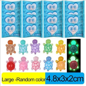 Yespery 20 cái Túi đồ chơi sưu tập rùa dạ quang mini đồ chơi rùa dễ thương phát sáng trong bóng tối tiểu cảnh vườn đồ thủ công nhựa dẻo đồ trang trí để mặt bàn quà tặng giáng sinh
