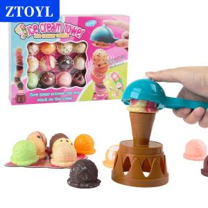 [COD] ZTOYL ของเล่นเพื่อการศึกษาสำหรับเด็กของขวัญเด็กจำลองอาหารอุปกรณ์ประกอบฉากในครัวไอศกรีมซ้อนขึ้นเล่นของเล่นสำหรับเด็ก