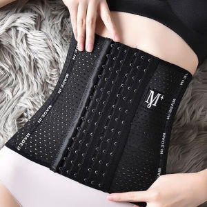 oobest 【Delivery 2-3 days】Waist Trainer Tummy Control 6 Hooks Postpartum Shapewear Breathable Women