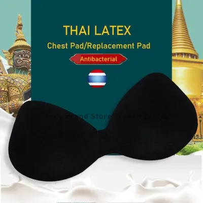 High quality-Thai latex cotton breast padbra insert padbra replacement padsports/vest/wrap chest available women soft and breathable sponge pad