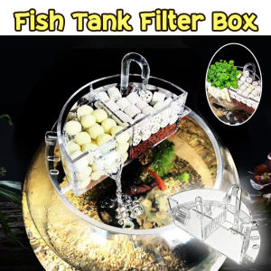 Circular Round Fish Tank Filter 2 Ways Water Outlet Fish Tank 3in1 Filter Box Fish Tank Filter Set