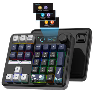 Womier SK30 White 3 Mode Bluetooth5.0/2.4G Mechanical Numpad Wireless Keyboard Gasket Numeric Keypad Keyboard with Stom Keyboard