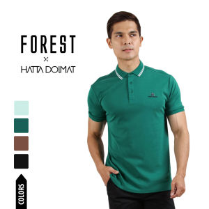 Forest x Hatta Dolmat Premium Weight Cotton Polo Tee 220gsm Interlock Knitted Polo T Shirt | Baju T Shirt Lelaki - 23852