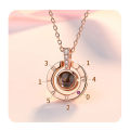 Korean Stylish Couple Necklace 100 I Love You Ideal Gift for GirlFriedns Infinity Heart Mom Pendant Necklace for Women Mother's Day Gift. 