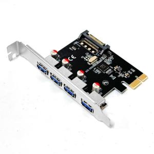 ตัวขยายสัญญาณ USB PCIE3.0 USB ฮับแบบหลายพอร์ตในแหล่งจ่ายไฟออกแบบให้มีขนาดกะทัดรัดสำหรับคอมพิวเตอร์เดสก์ท็อป