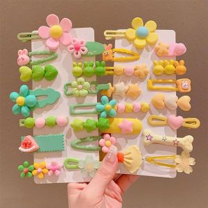 TUmama Bộ kẹp tóc hoa dễ thương cho trẻ em-thiết kế hoạt hình đáng yêu với kẹp nhựa mềm hoàn hảo cho kiểu tóc của bé gái