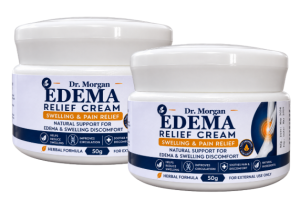 Dr. Morgan Edema Relief Cream Swelling & Pain Relief Natural Care for Active Life 50g Herbal Formula Fast Absorbing Non-Greasy Lightweight Safe for Daily Use